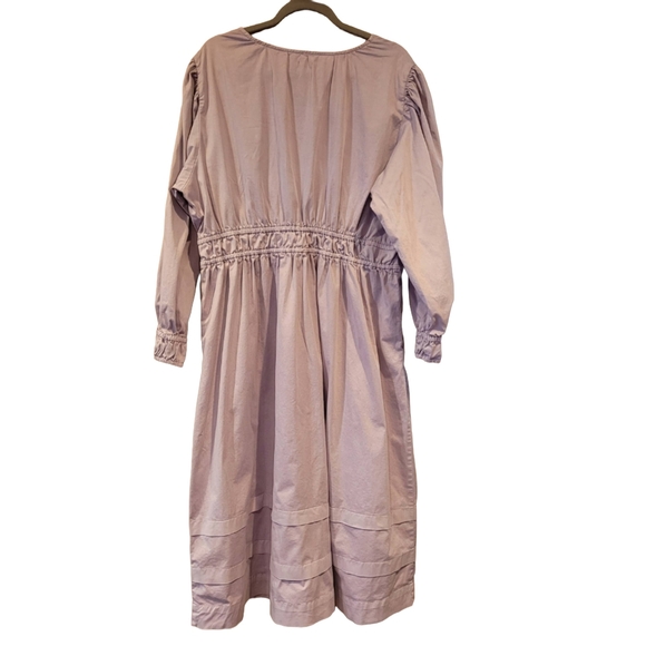 J.‎ Crew Boho Cottagecore Coastal Cowgirl smocked-waist lavender midi dress 2X - Picture 4 of 12